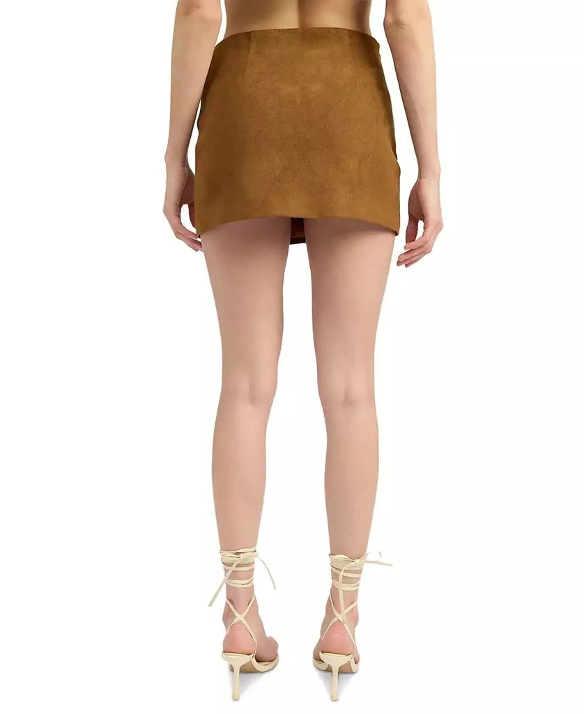 En Saison Women's Logan Faux-Suede Mini Skirt 2