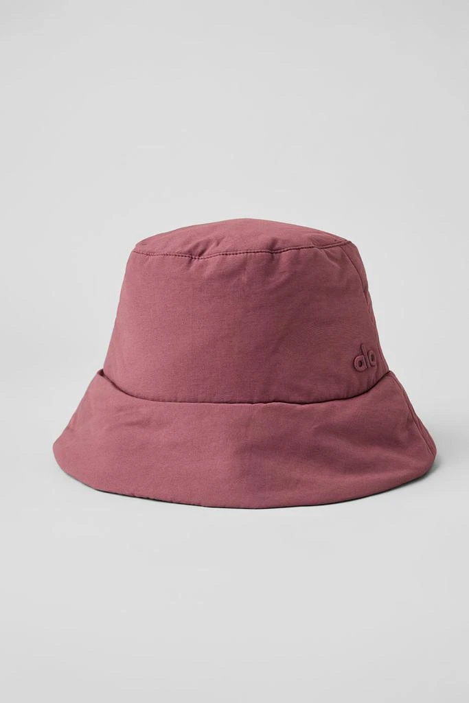 Alo Good Shade Puffer Bucket Hat - Burgundy Truffle 2