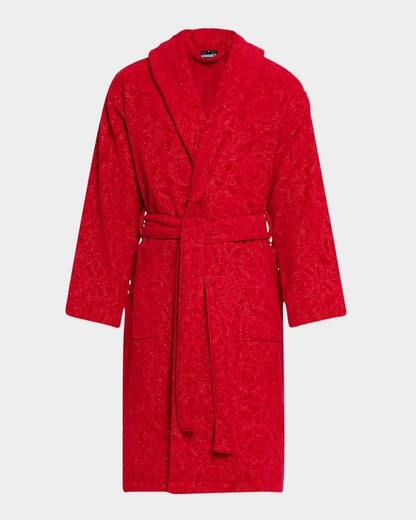 Versace Barocco Bathrobe, Unisex, Red, XXL Versace Barocco Bathrobe, Unisex, Red, XXL