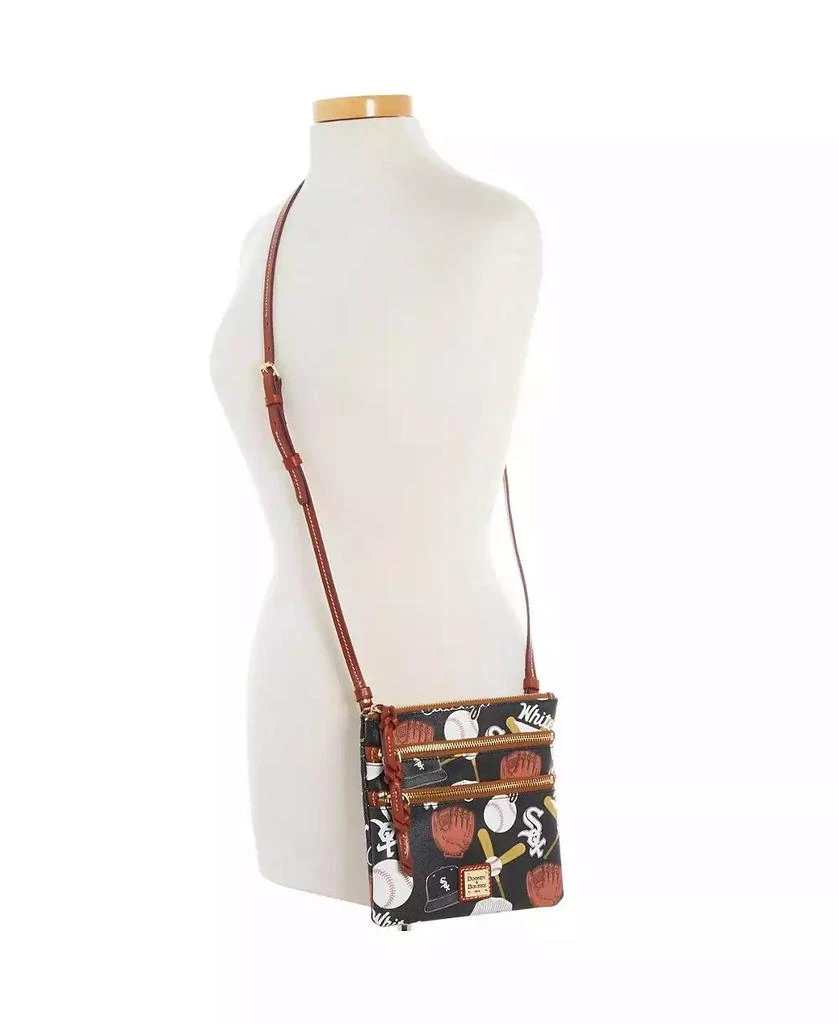 Dooney & Bourke Women's Chicago White Sox Game Day Triple Zip Crossbody Purse 3
