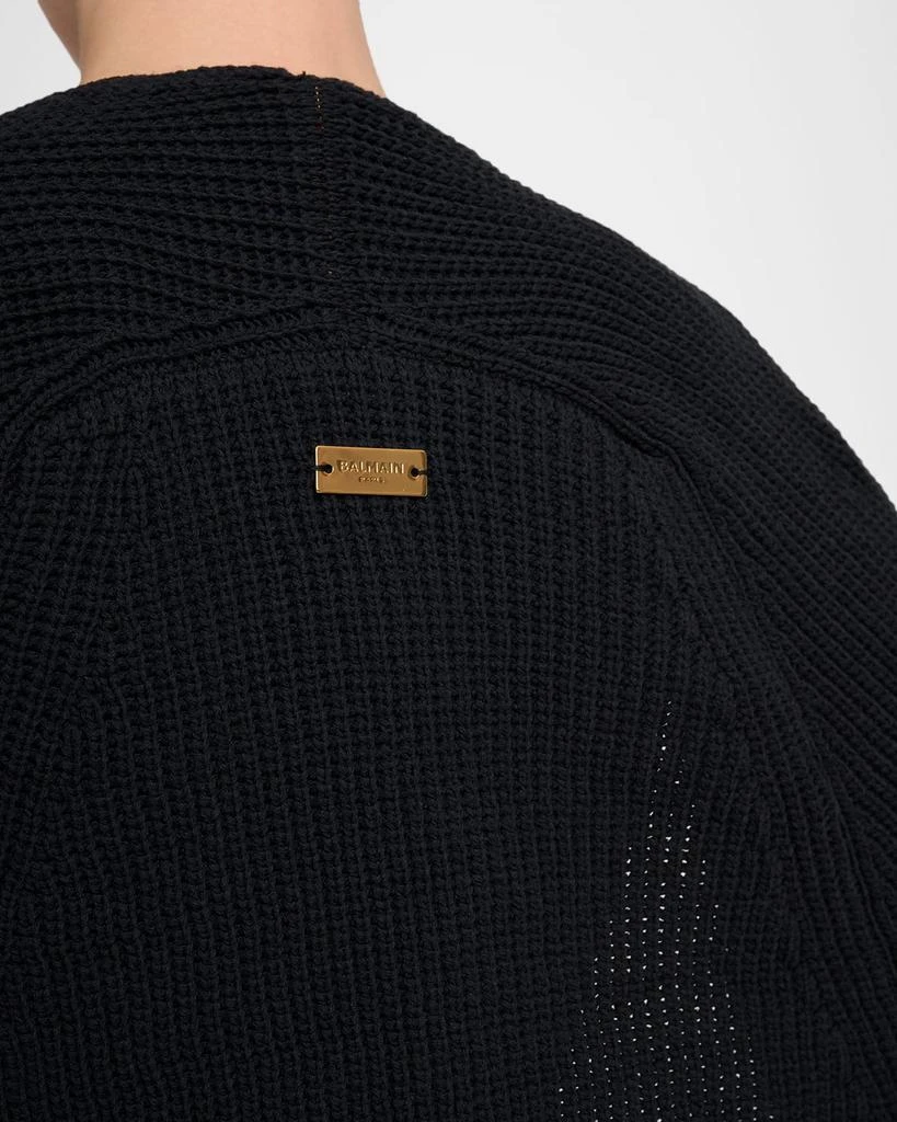 Balmain Rib Knit Oversized Bolero Cardigan 5