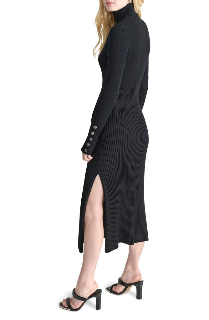 DKNY Mock Neck Long Sleeve Sweater Dress 2