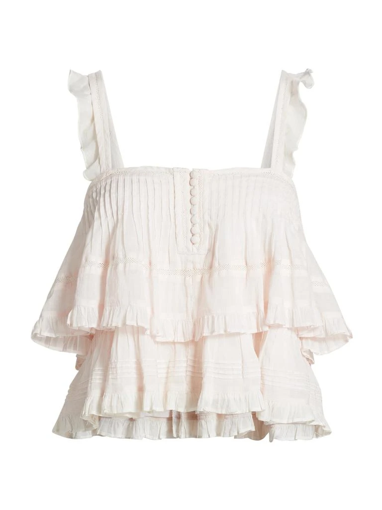 LOVESHACKFANCY Viola Victorian Field Dobby Novalee Top 6