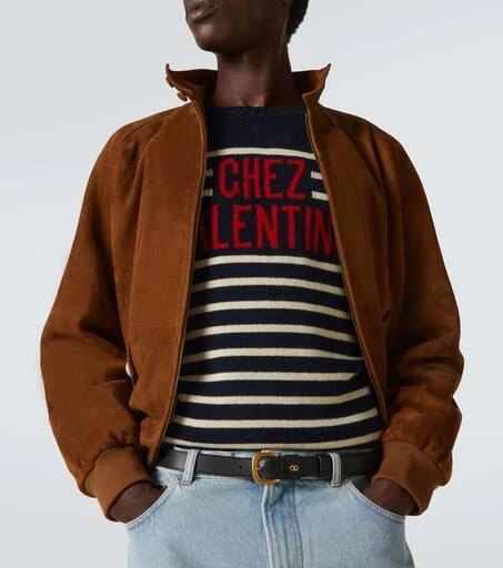 Valentino Chez Valentino striped jacquard wool sweater 5