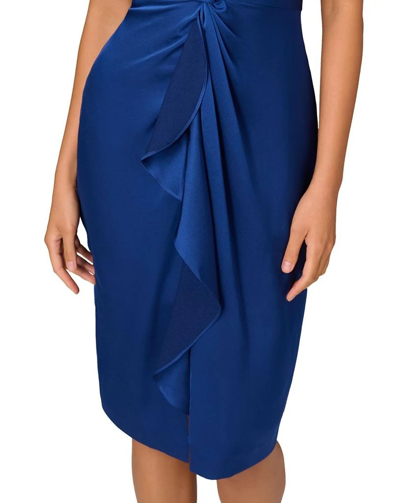 Aidan Mattox Crepe Back Satin Midi Dress 3