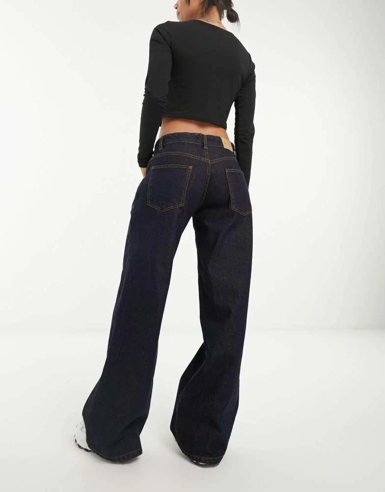 Motel Motel roomy wide leg low rise jeans in indigo 2