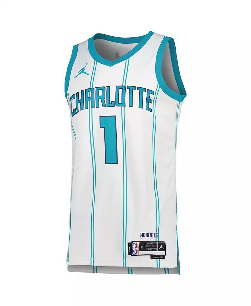 Jordan Men's and Women's LaMelo Ball White Charlotte Hornets Swingman Jersey - Association Edition