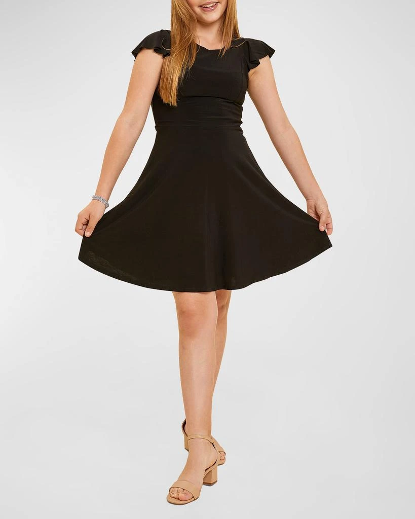 Robe Fille Un Deux Trois Gris Ivoire - Manches Courtes - Taille 12 - État Comme Neuf (EUC)