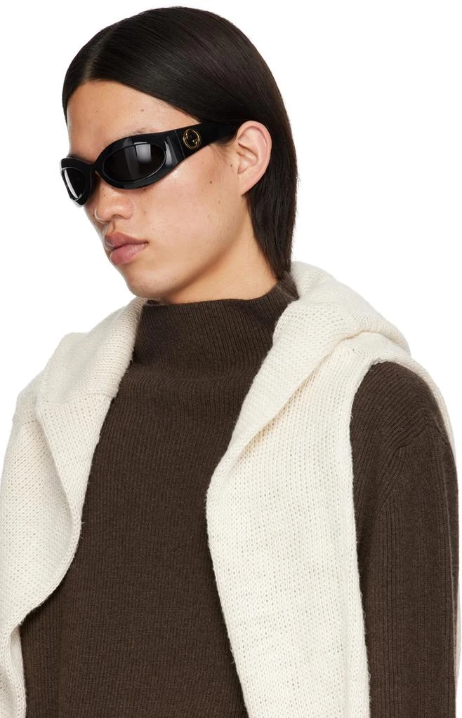 Gucci Black Oval Sunglasses 4