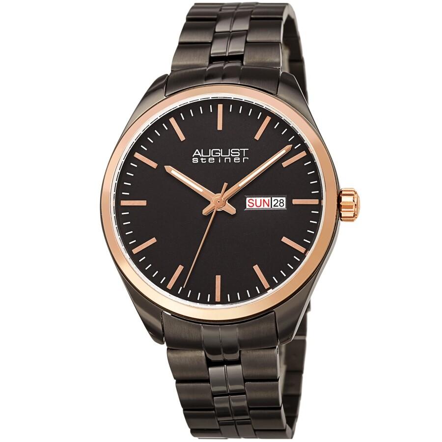 August Steiner Quartz Black Dial Men's Watch AS8271GNR