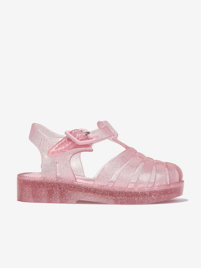 Mini Melissa Mini Melissa Girls Glitter Jelly Sandals in Pink 1