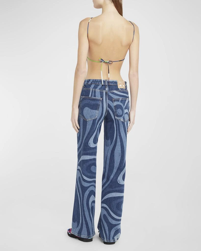EMILIO PUCCI Swirl-Print Strappy Backless Crop Halter Top 6