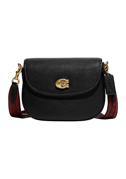COACH Polished Pebble Leather Willow Saddle Bag