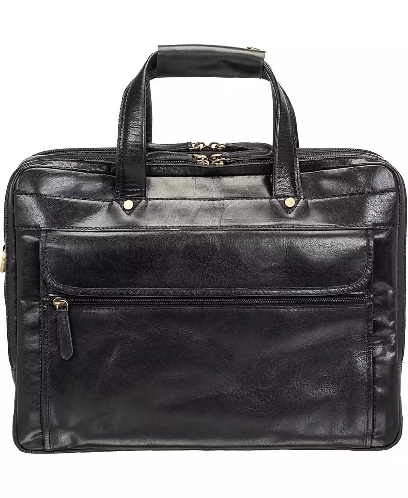Mancini Leather Goods Men's Triple Compartment Briefcase 1