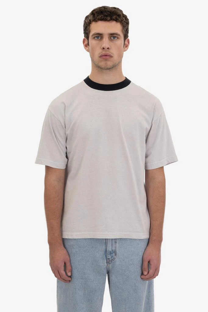 Los Angeles Apparel 1801GDRIN - 6.5oz Garment Dye Crew Neck Ringer T-Shirt 15