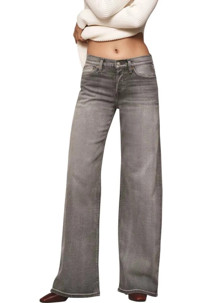 Re/Done Re/Done - Mid Rise Wide Leg Jeans 1