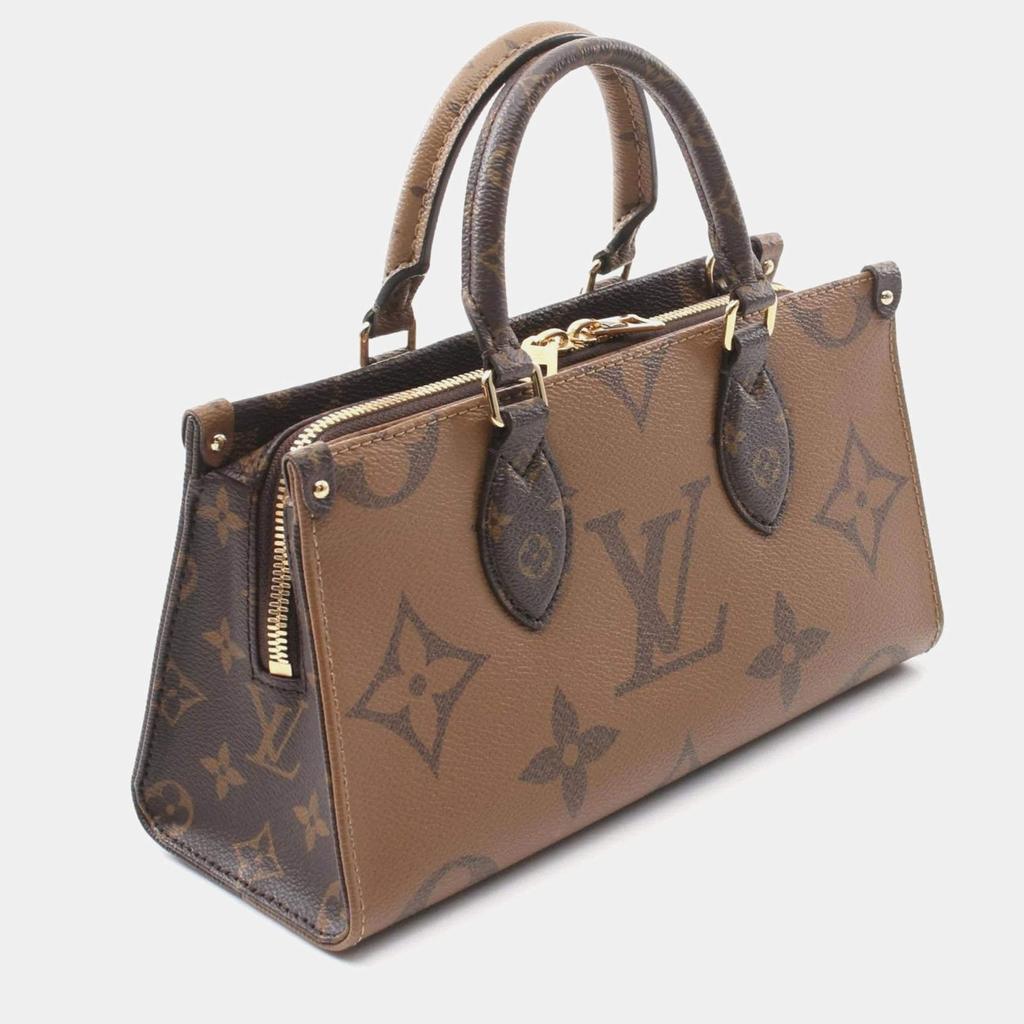 Louis Vuitton Louis Vuitton On The Go EW Brown Coated Canvas Monogram Giant Handbag