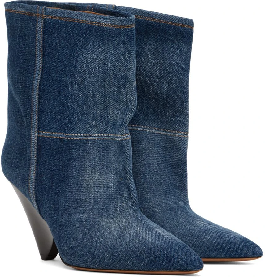 Isabel Marant Blue Miyako Denim Boots 4