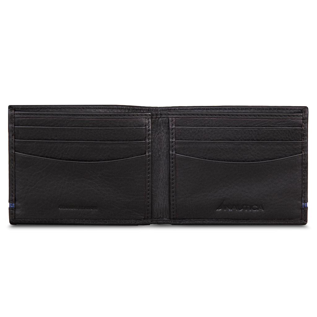 Nautica Mens Leather Bifold Wallet