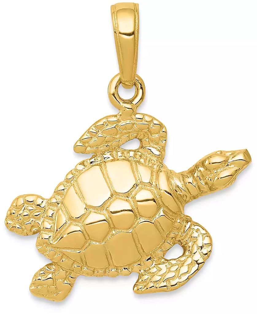 Macy's Sea Turtle Charm Pendant in 14k Yellow Gold