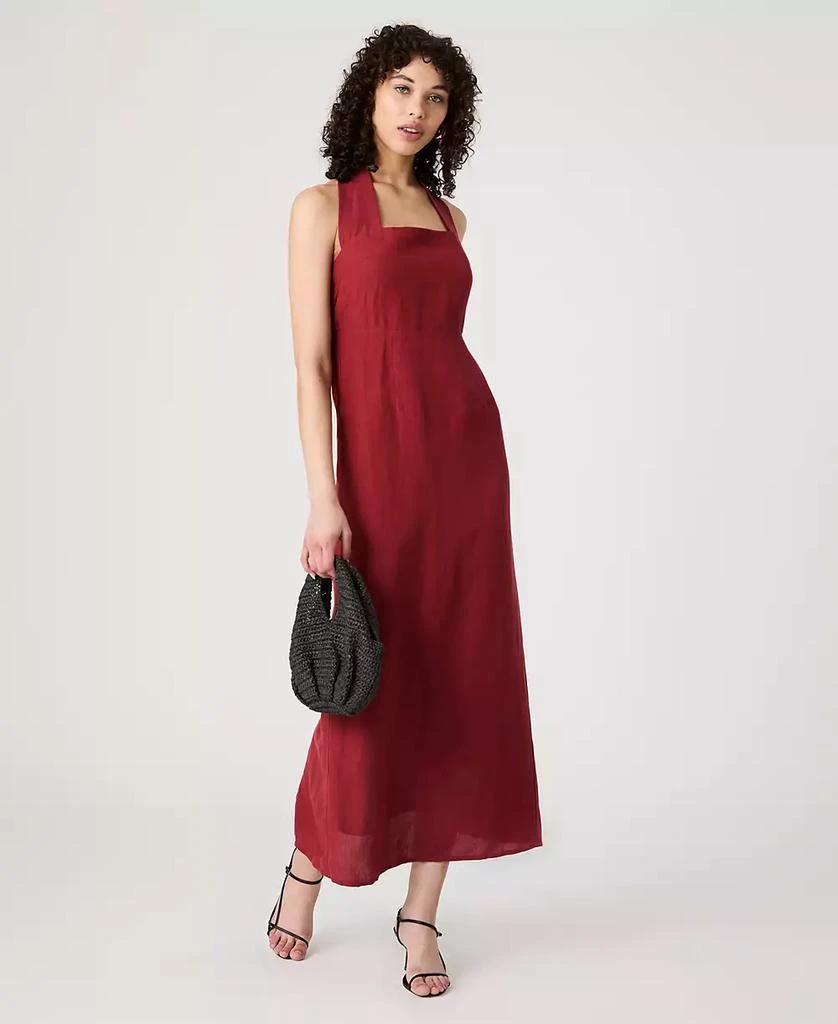 French Connection Women's Birdie Linen-Blend Halter-Neck Midi Dress 4