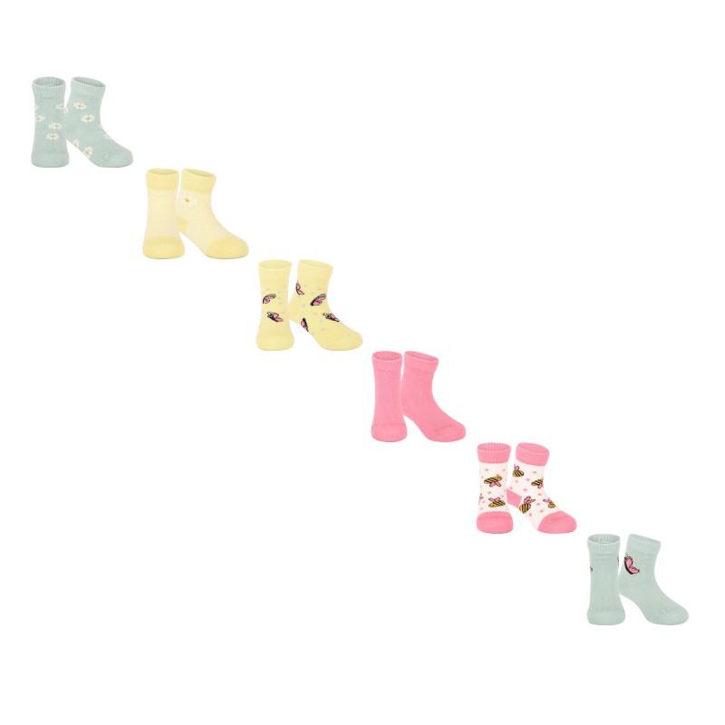 NAME IT® Bugs and flowers print colorful socks pack of 6