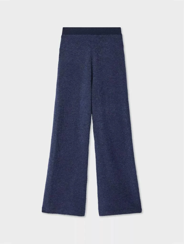 White + Warren Boucle Cashmere Blend Sweatpants In Indigo 4