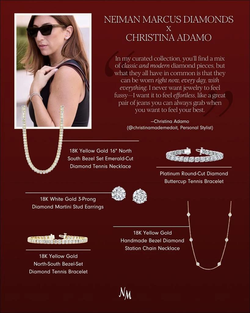 Neiman Marcus Diamonds 18K Gold Handmade Bezel Diamond Station Chain Necklace, 16"L, 0.80tcw 2