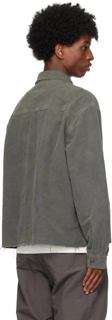 John Elliott Gray Solid Hemi Oversized Shirt 3