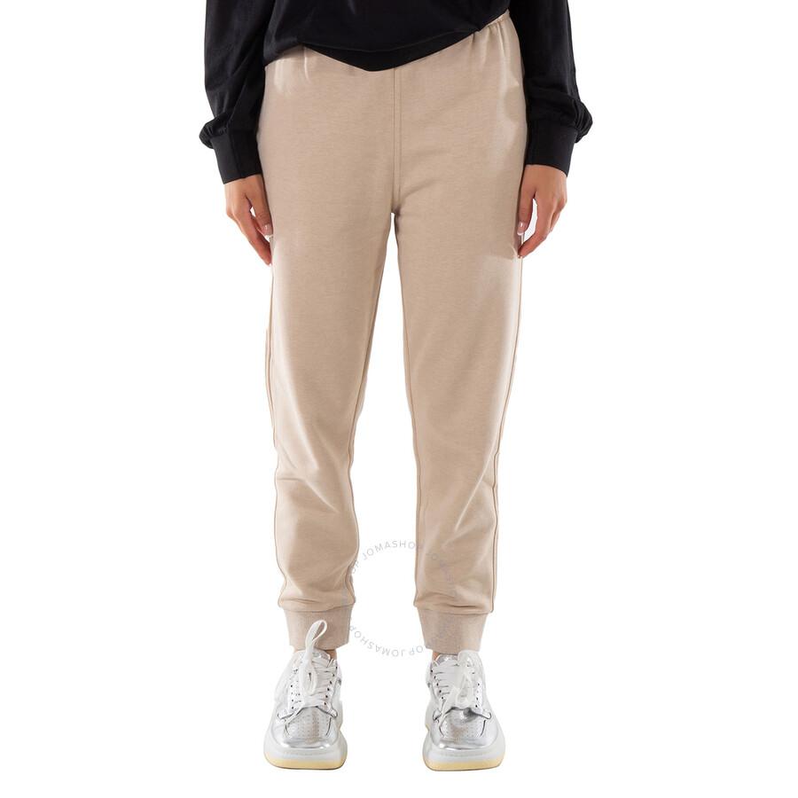 Burberry Soft Taupe Larkan Logo Embroidered Track Pants