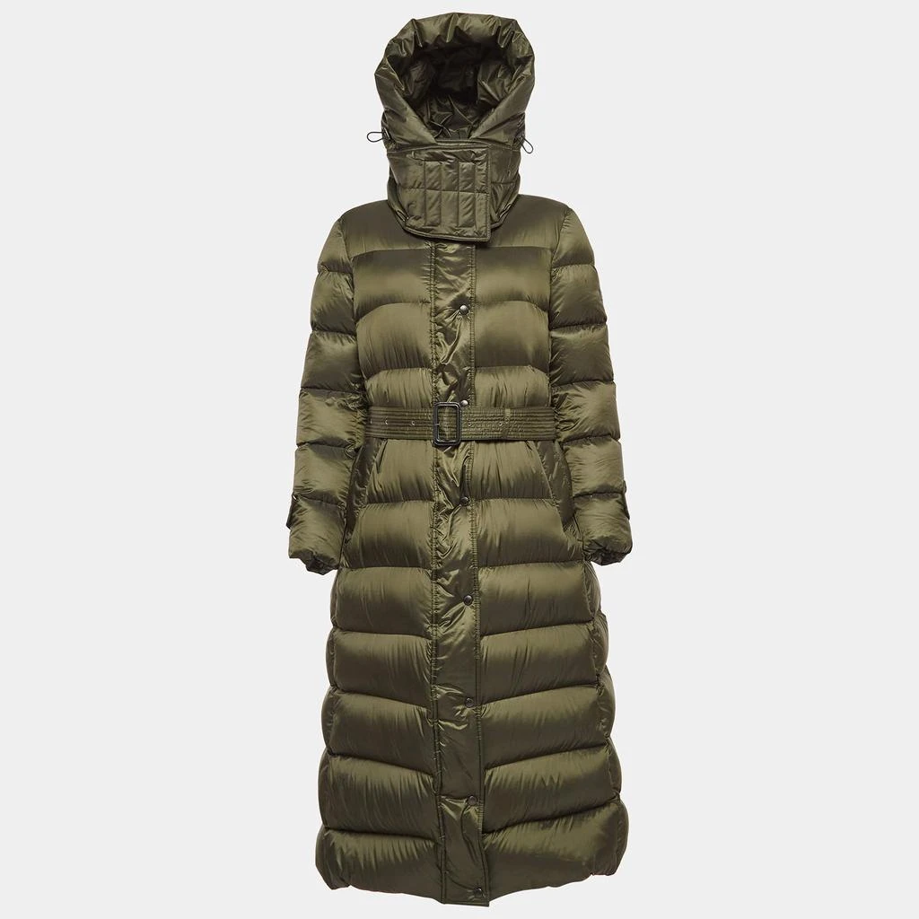 Burberry Burberry Olive Green Synthetic Quilted Puffer Down Coat M 1