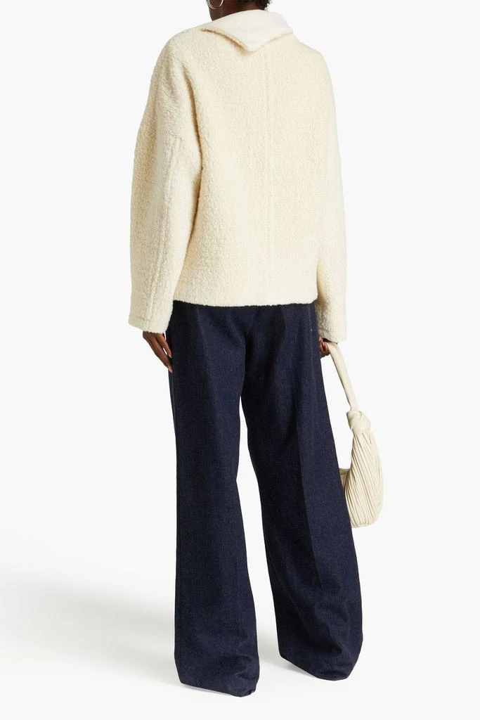 Le 17 Septembre Wool and cotton-blend bouclé turtleneck top 3