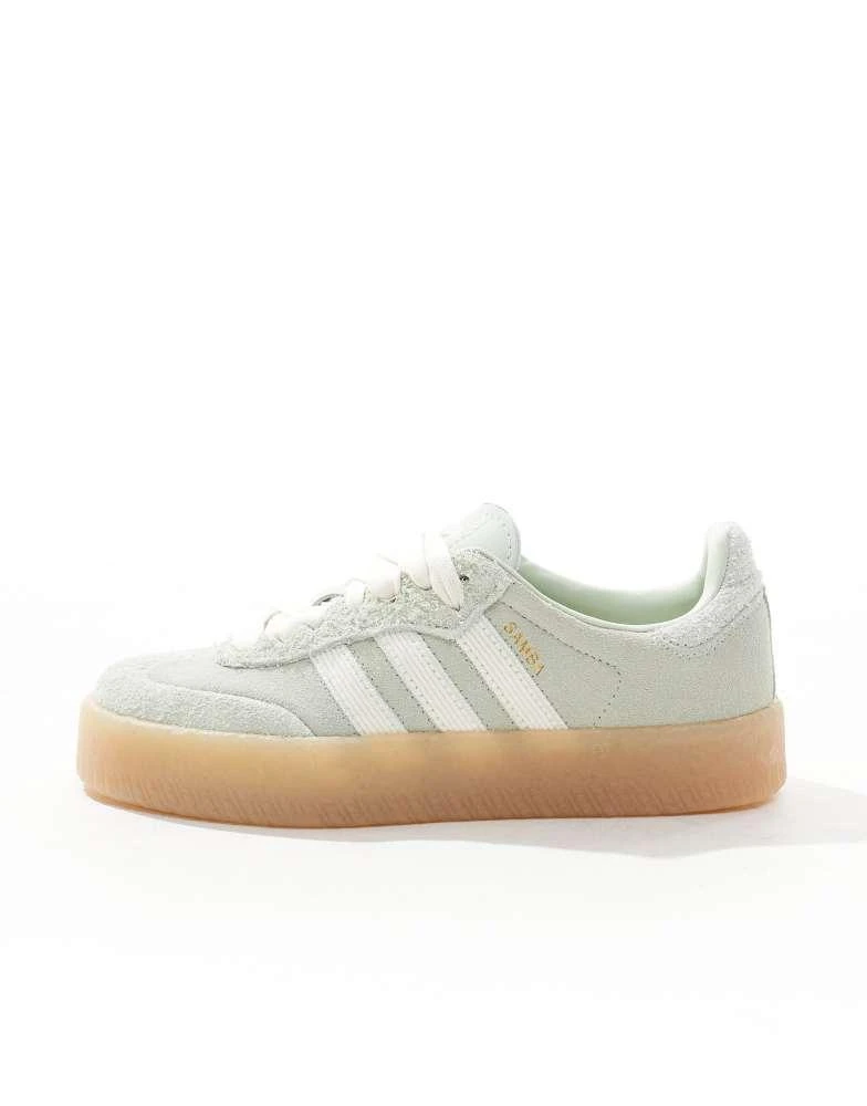 Adidas adidas Originals Sambae in green and off white 2