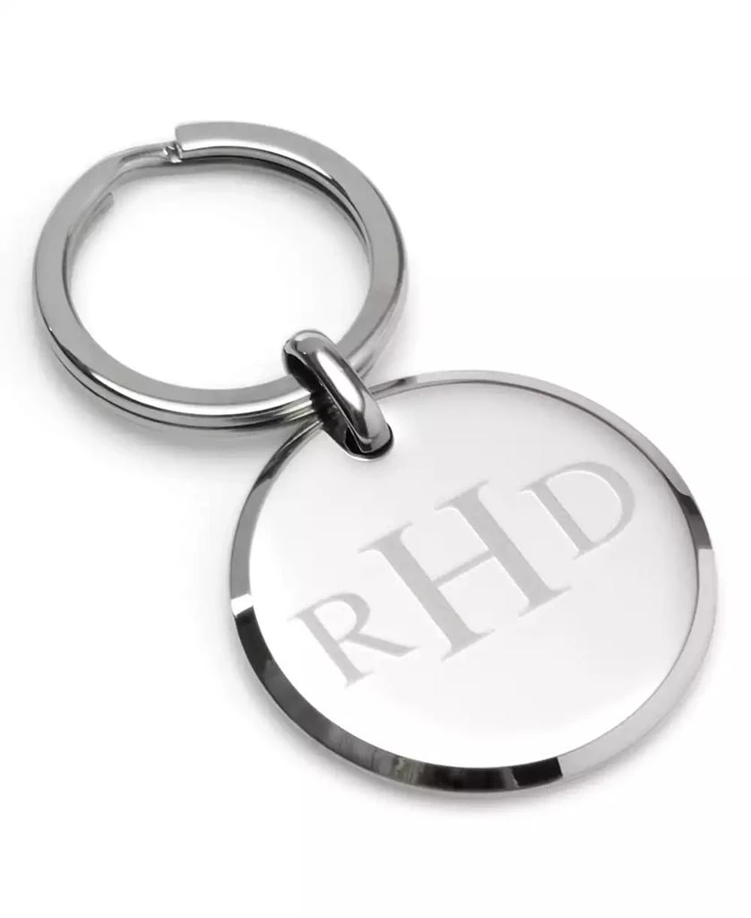 Ox and Bull Trading Co. Men
s Round Engravable Stainless Steel Key Chain 4