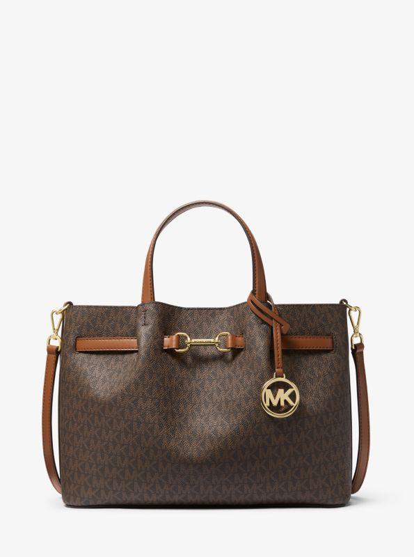 Michael Kors Carson Medium Signature Logo Satchel