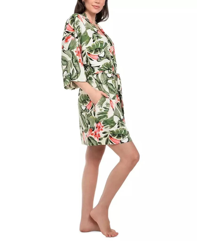Linea Donatella Women's Toucan Printed Wrap Robe 3