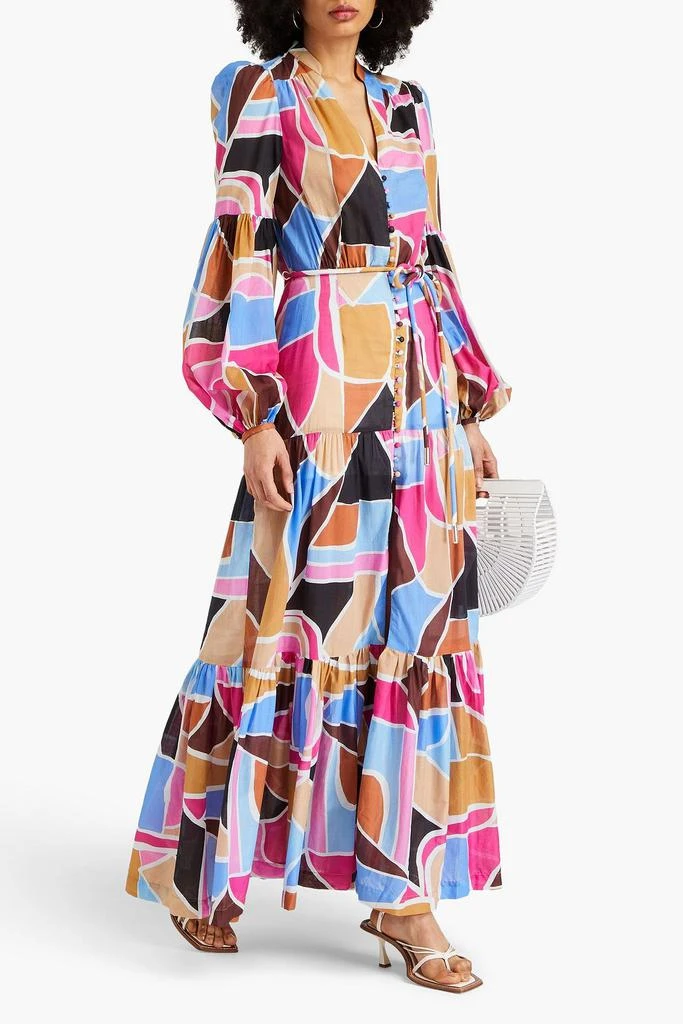 REBECCA VALLANCE La Reve printed cotton-voile maxi dress 2