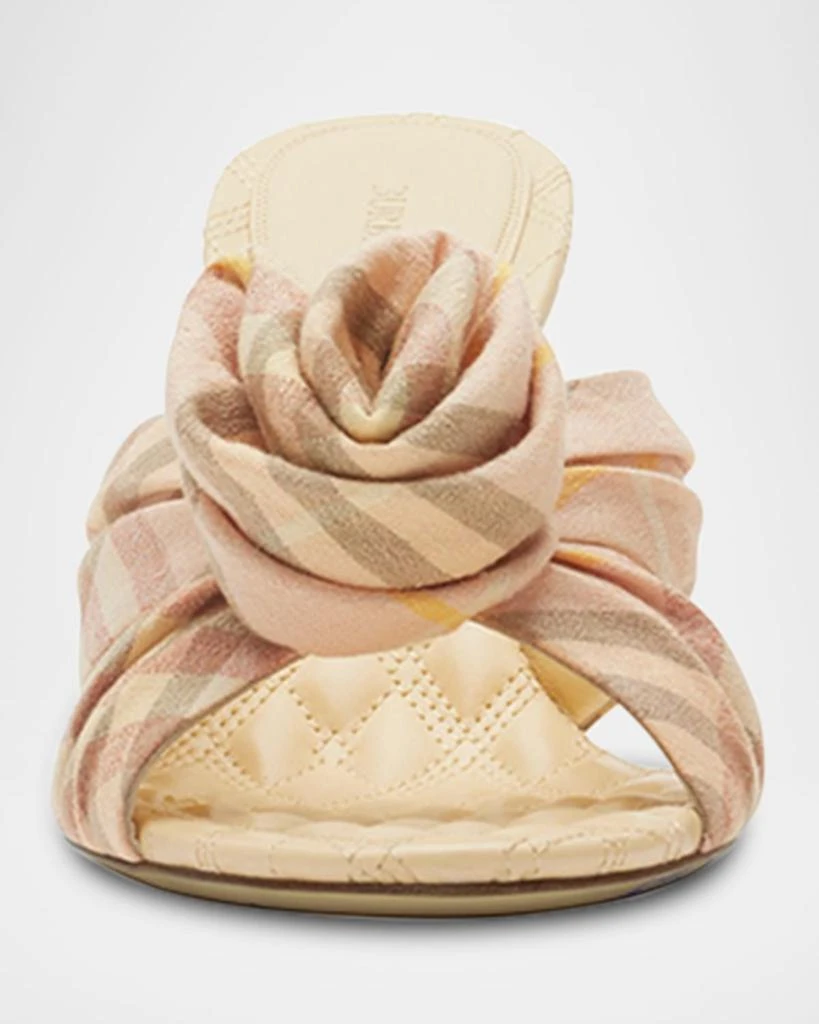 Burberry Mews Check Rose Slide Sandals 3