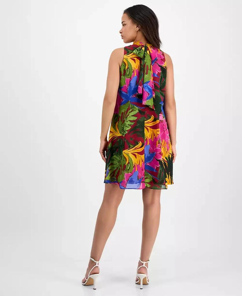 Robbie Bee Women's Printed Mock-Neck Shift Dress 5