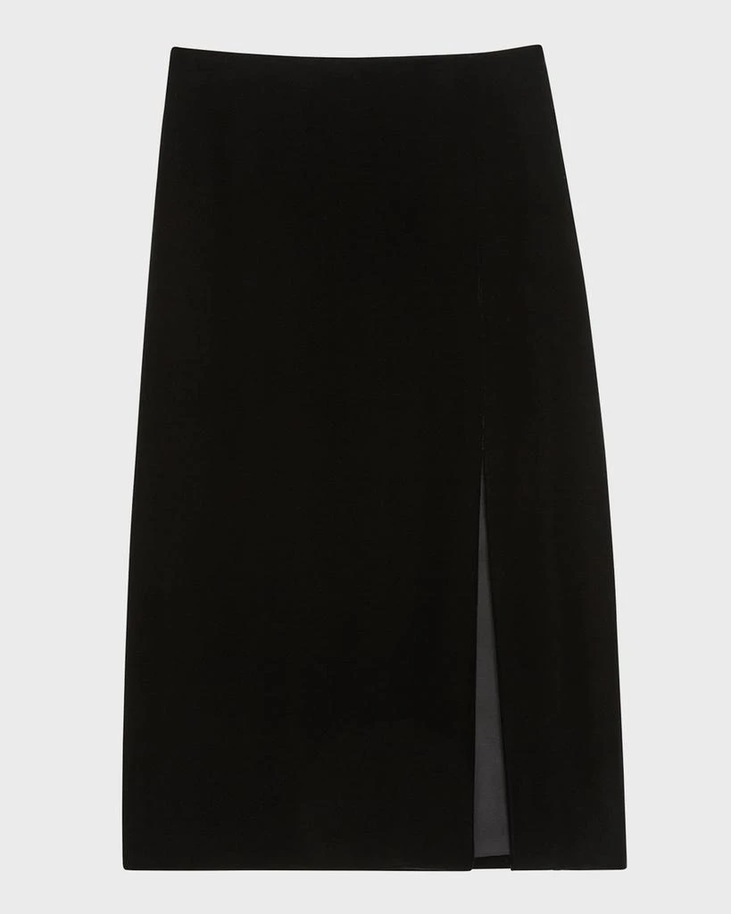 Theory Velvet Side Slit Pencil Skirt 2