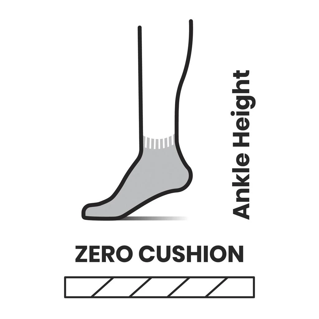 SmartWool Smartwool Run Zero Cushion Ankle Sock - Men
s 2