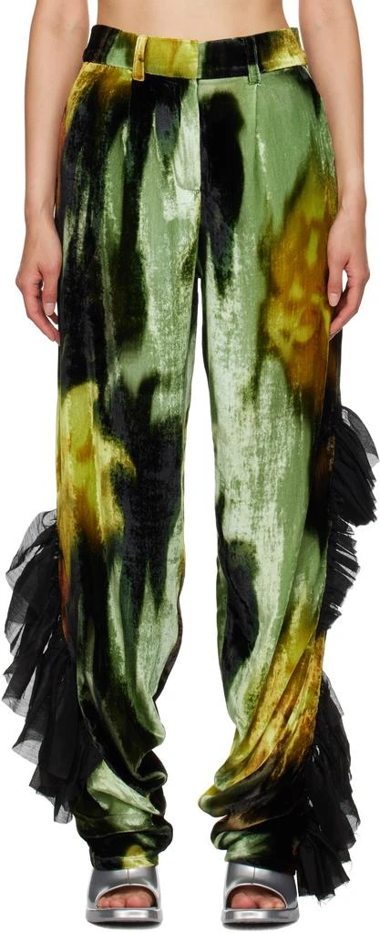 Collina Strada Multicolor Dante Ruffle Trousers 1