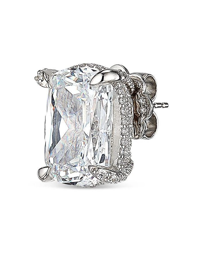 Anabela Chan 18K White Gold Plated Sterling Silver Supernova Simulated Diamond Cushion Wing Stud Earrings 3