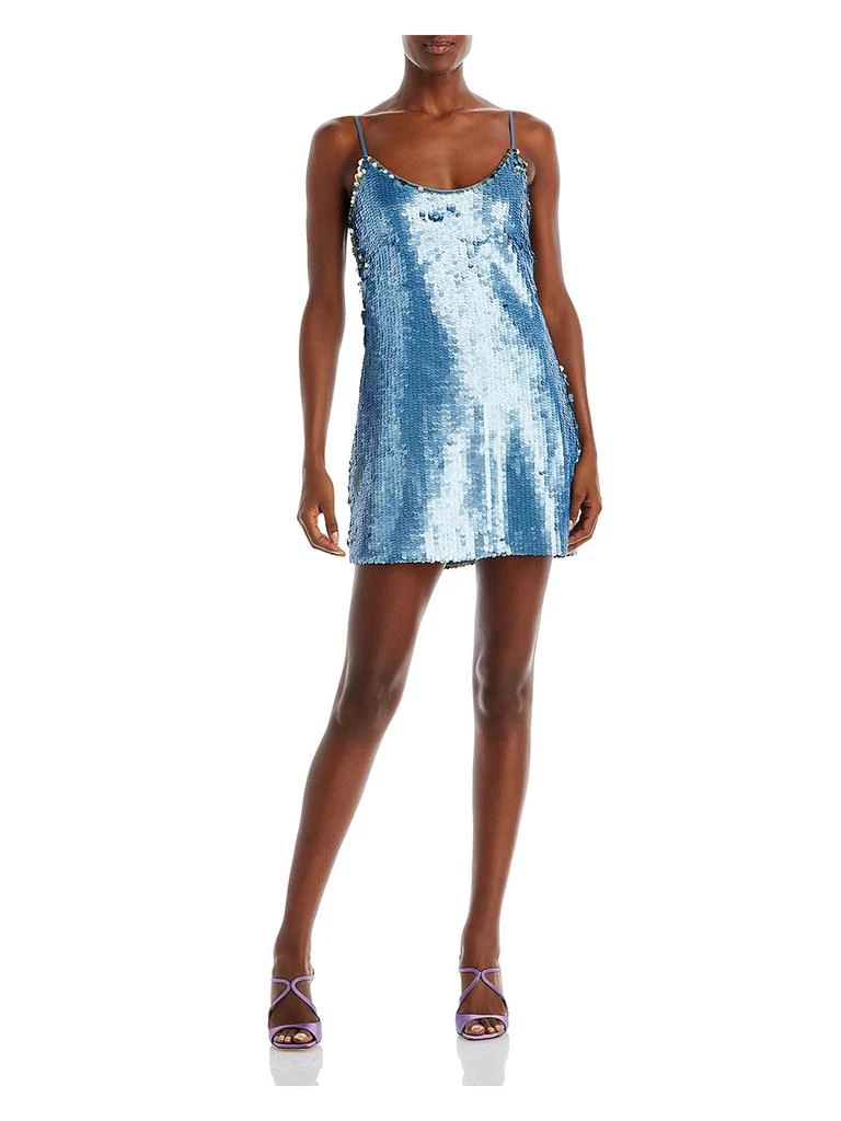 knee length dresses for ladies Baltic Born Womens Kiana Poplin Maxi Dress | Blue Multi main image 0