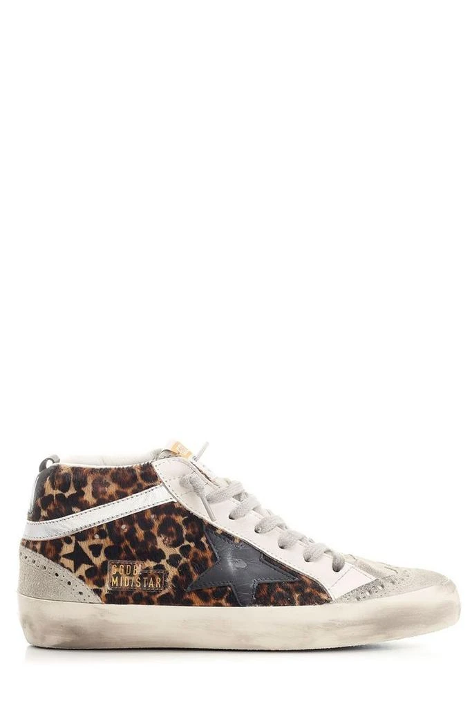 Golden Goose Golden Goose Deluxe Brand Mid Star Leopard Printed Lace-Up Sneakers 1