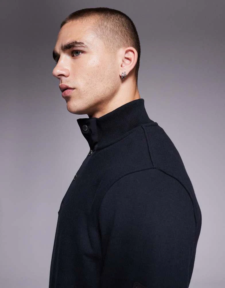 Barbour Barbour International Flight half zip sweatshirt in black 4