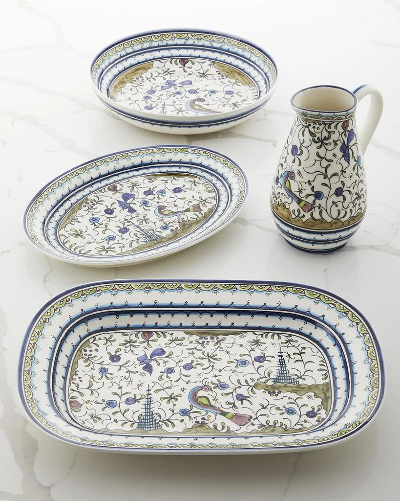 Neiman Marcus Pavoes Blue And Green Oval Platter from Neiman Marcus