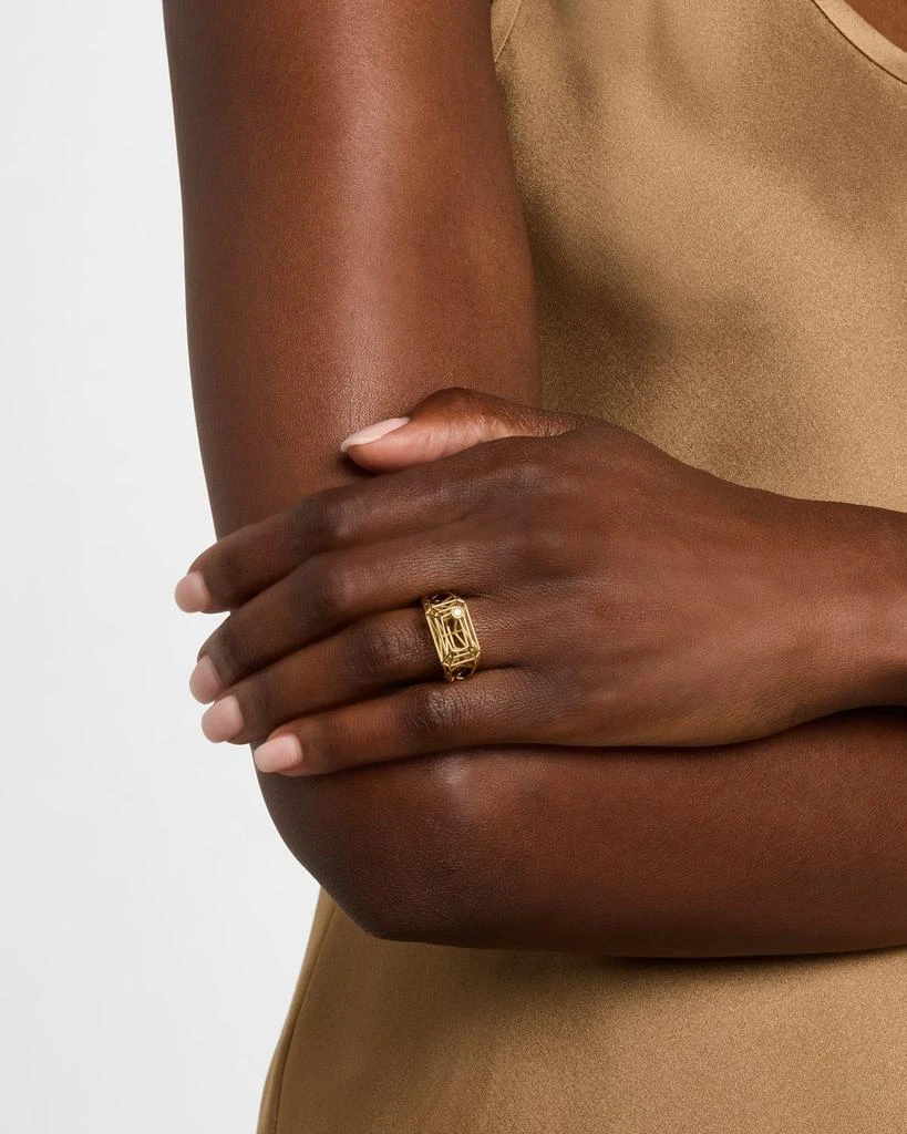 Peruffo 18K Yellow Gold Ink Even Statement Ring 2