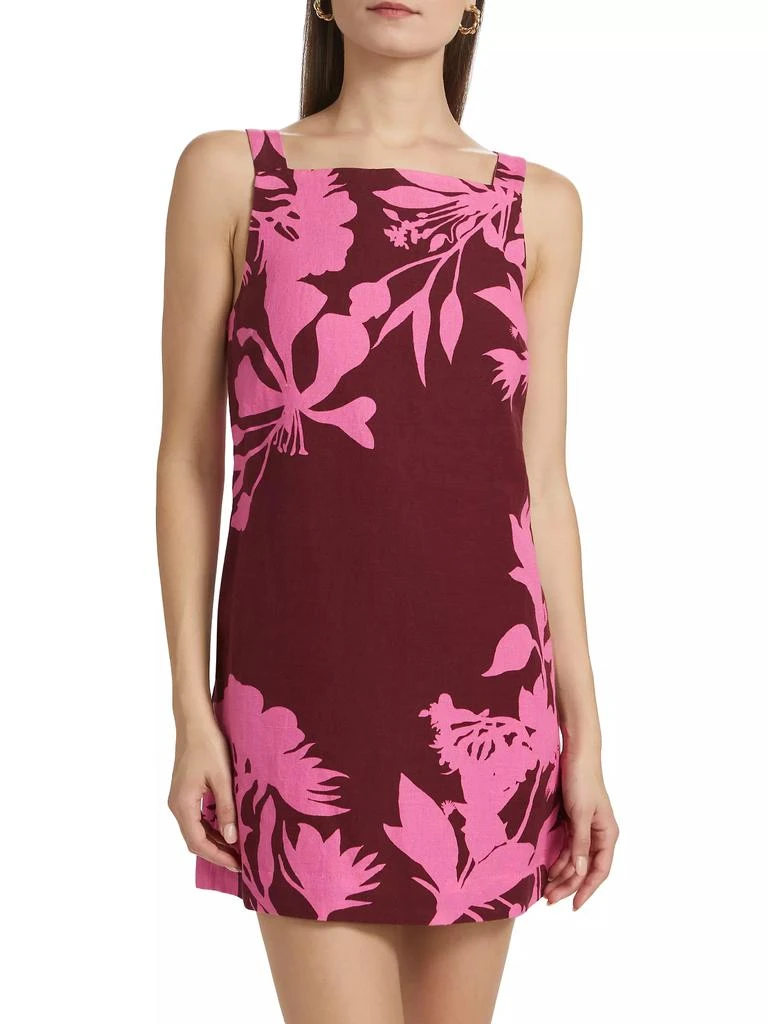 Hemant & Nandita Tehr Floral Linen-Cotton Minidress 3