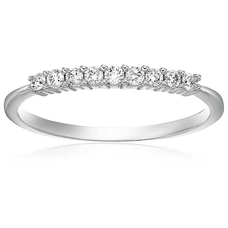 Vir Jewels Round Diamond Wedding Band For Women With 14k Gold 9 Stones Set SIZE: 10/CARAT WEIGHT: 0.75 1